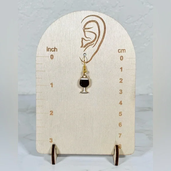 Wine Bottle & Glass Mis-match Earrings - Picture 6 of 9